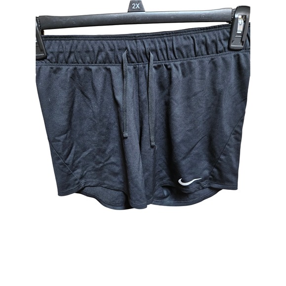 Nike Womens XS Black Running Athletic Shorts Drawstring Waist Activewear - Picture 1 of 4